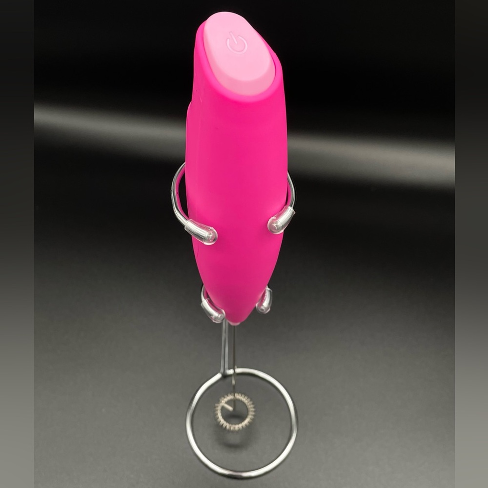 Hot Pink Milk Frother Target Bullseye with Stand